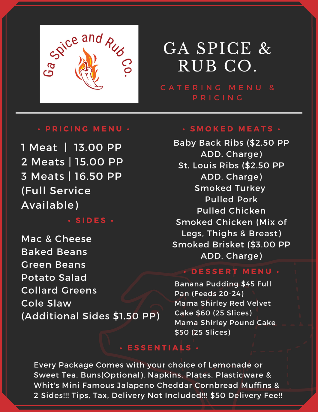 Carrollton High School Christmas Luncheon Catering Event (Dec 20, 2024 12:30 p.m.)